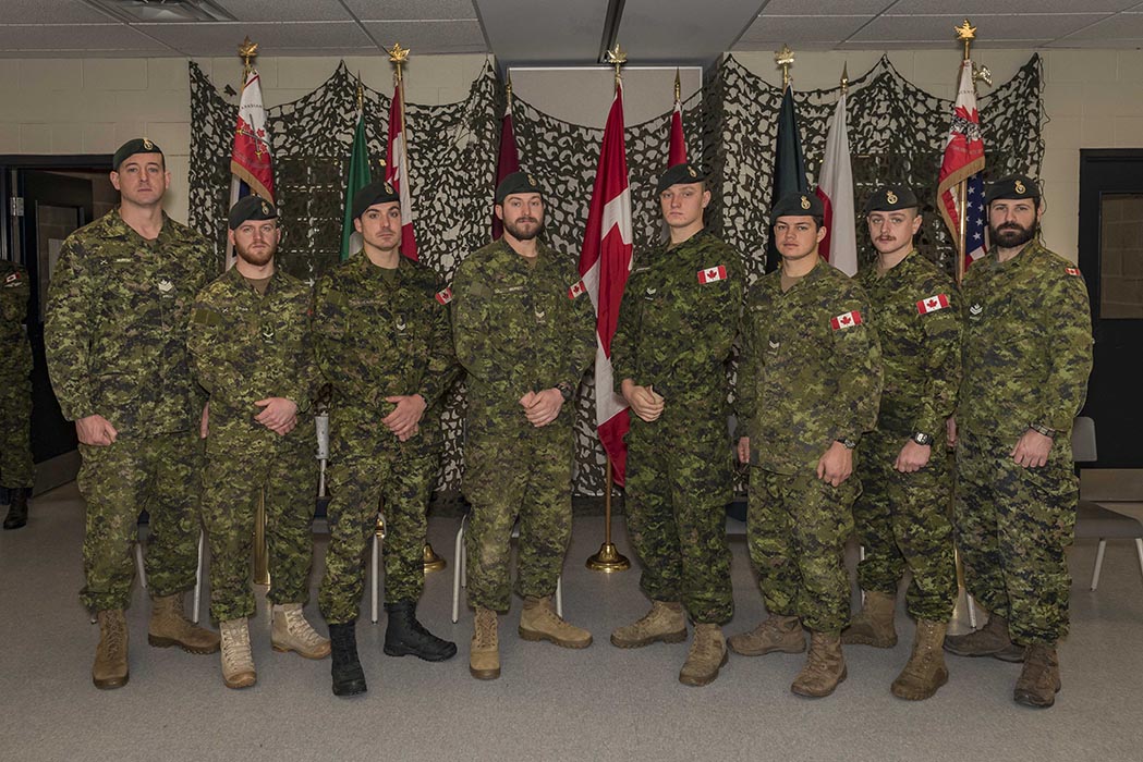 Members from 2nd Battalion, Princess Patricia’s Canadian Light Infantry after completing the Canadian Patrol Concentration 2018 at Canadian Forces Base/Area Support Unit Wainwright on November 20, 2018. 
Photo: Able Seaman Camden Scott, Army Public Affairs. ©2018 DND/MDN Canada.

